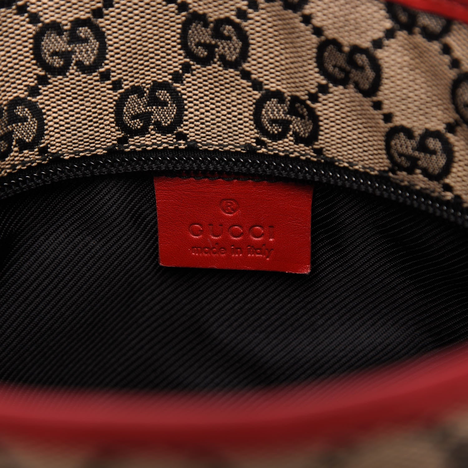 Gucci Monogram Large Tote Navy Red 8 of 10