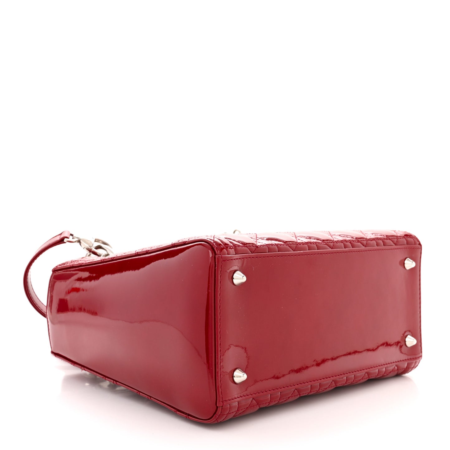 Patent Cannage Medium Lady Dior Red