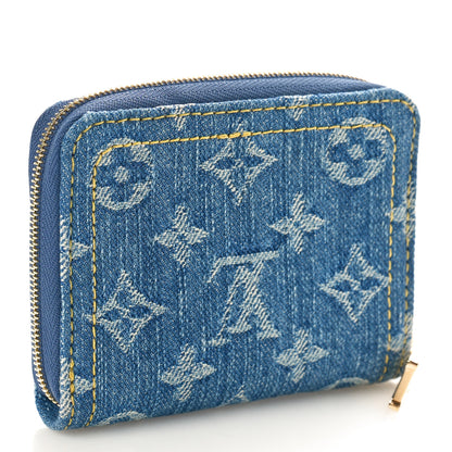 Louis Vuitton Denim Monogram New LV Remix Lou Wallet Blue 3 of 7