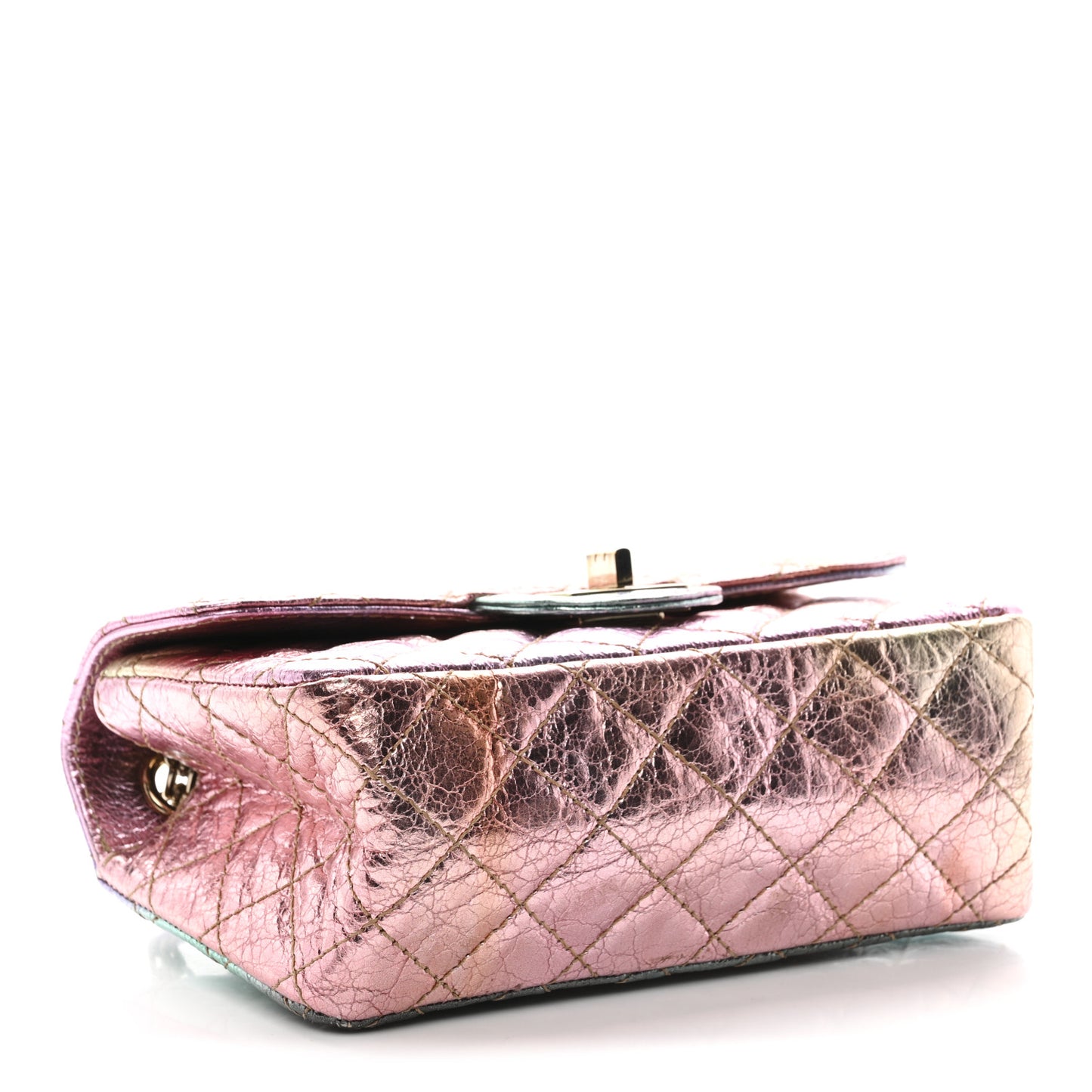 Metallic Goatskin Quilted Mini 2.55 Reissue Flap Multicolor