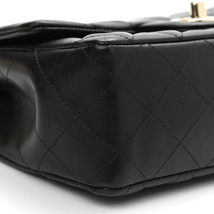 Chanel Lambskin Quilted Mini Rectangular Flap Black 8 of 10