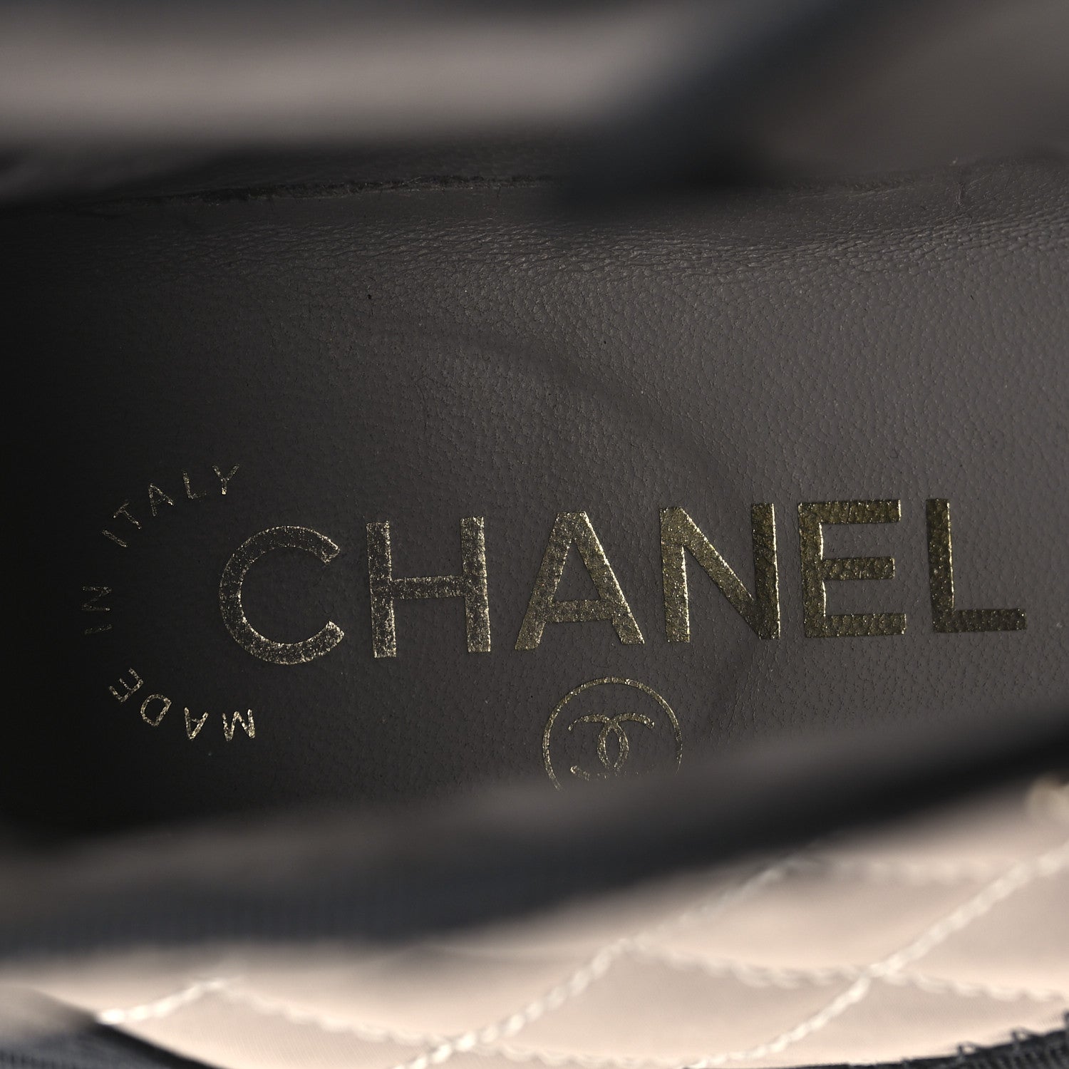 Chanel Fabric Grosgrain Lambskin Quilted Lace Up Combat Boot 36 Gray 8 of 11