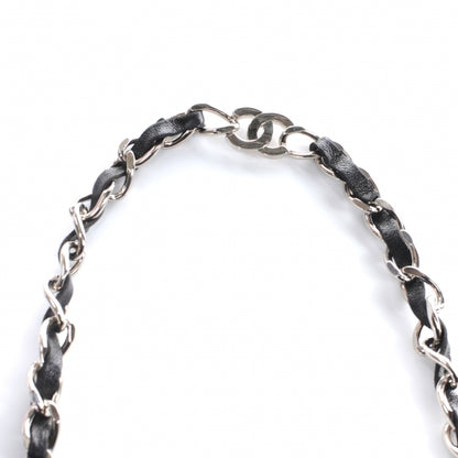 Chanel Leather Silver Chain Link Belt Black 6 of 6