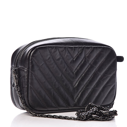 Chanel Aged Calfskin Chevron Mini Reissue Camera Case So Black 3 of 11