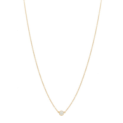 Tiffany 18K Yellow Gold Diamond .17ct Elsa Peretti Diamonds by the Yard Pendant Necklace 1 of 6