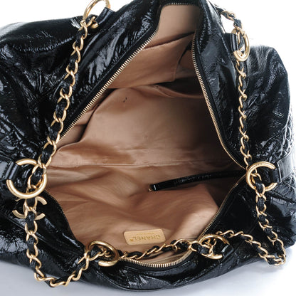Chanel Vinyl XXL Rock and Chain Bowler Black 5 of 8