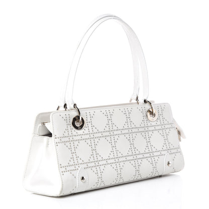 Christian Dior Calfskin Cannage Studded East West Lady Dior White 4 of 25