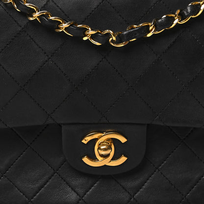 Chanel Lambskin Quilted Medium Double Flap Black 8 of 12