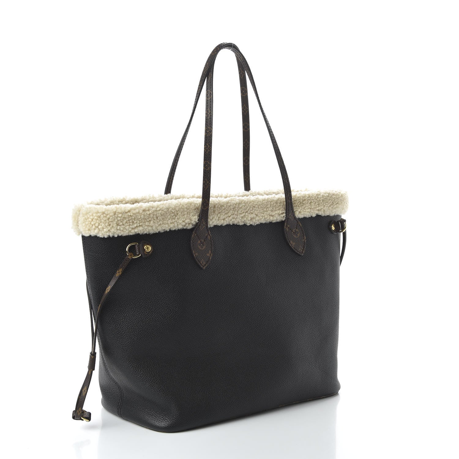 Louis Vuitton Calfskin Monogram Teddy Neverfull MM Black 4 of 10