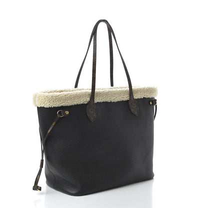 Louis Vuitton Calfskin Monogram Teddy Neverfull MM Black 4 of 10