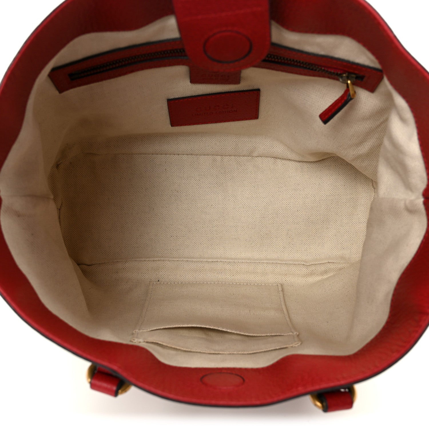 Gucci Soft GG Supreme Monogram Web Bosco Patch Small Crossbody Tote Beige Malva Hibiscus Red 5 of 13