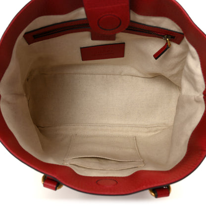 Gucci Soft GG Supreme Monogram Web Bosco Patch Small Crossbody Tote Beige Malva Hibiscus Red 5 of 13