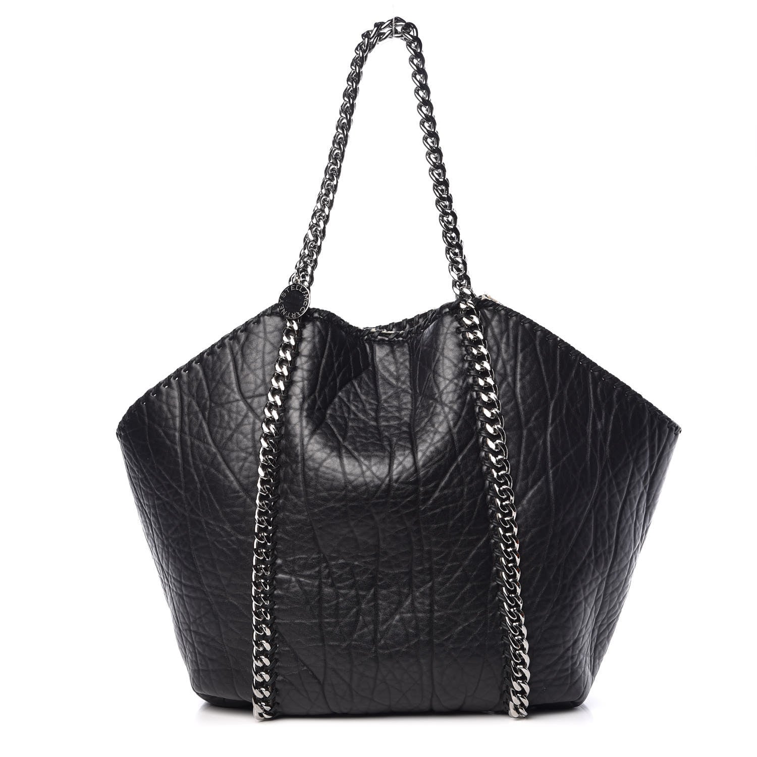 Stella McCartney Shaggy Deer Shearling Chain Falabella Tote Black 1 of 9
