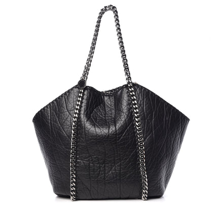 Stella McCartney Shaggy Deer Shearling Chain Falabella Tote Black 1 of 9