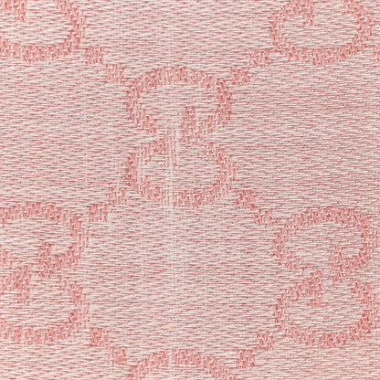 Gucci Wool Silk Monogram GGWeb Fringe Shawl Rose Ivory 8 of 8