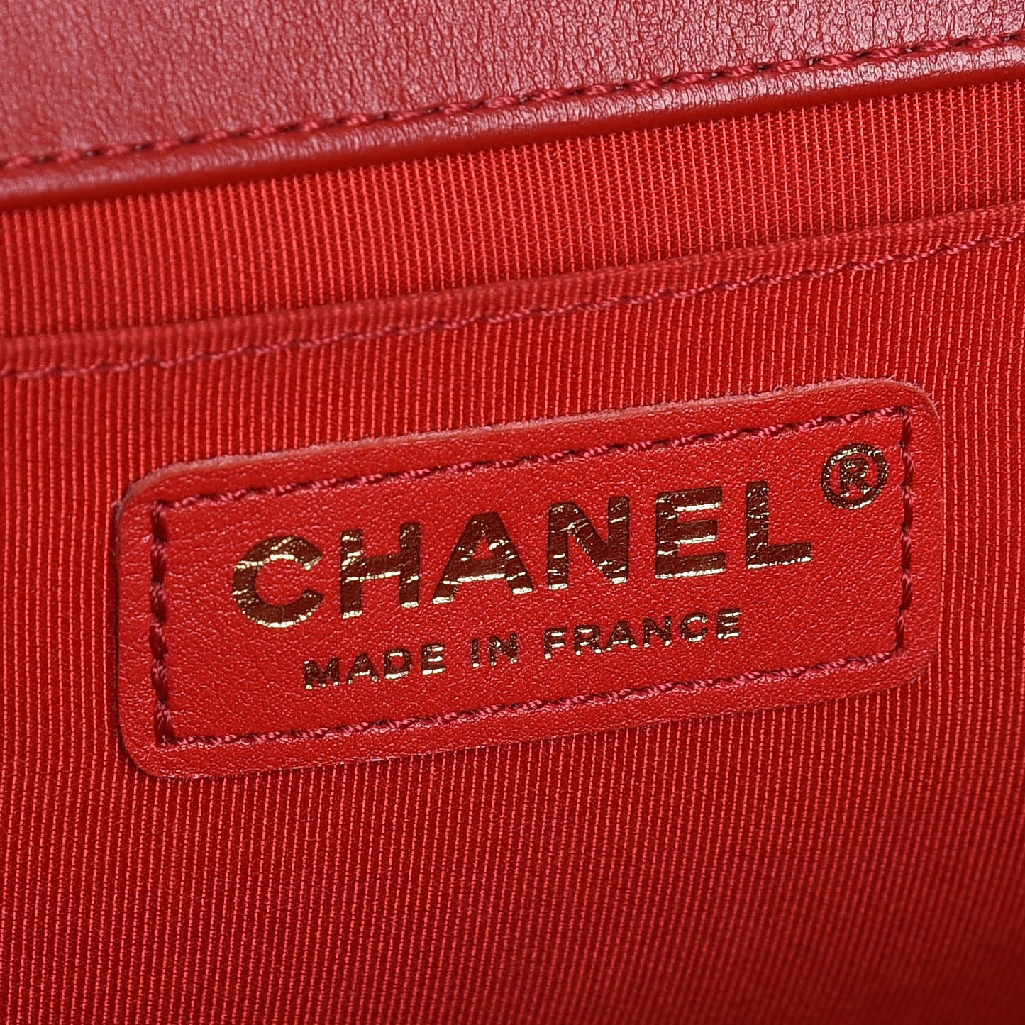 Lambskin Quilted Medium Boy Flap Red