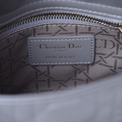 Christian Dior Metallic Lambskin Cannage Mini Lady Dior Grey 6 of 8