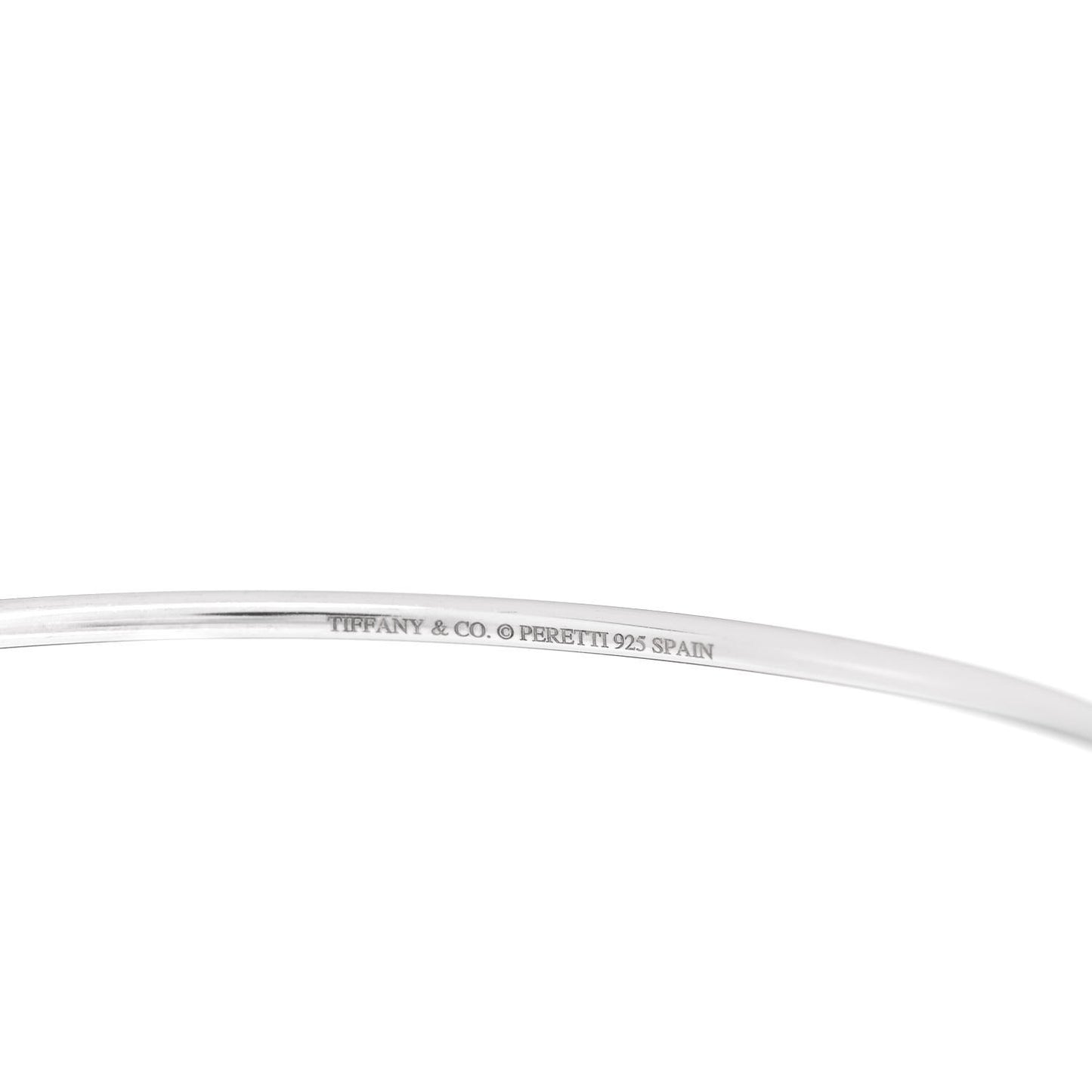 Sterling Silver Elsa Peretti Double Open Heart Bangle Bracelet