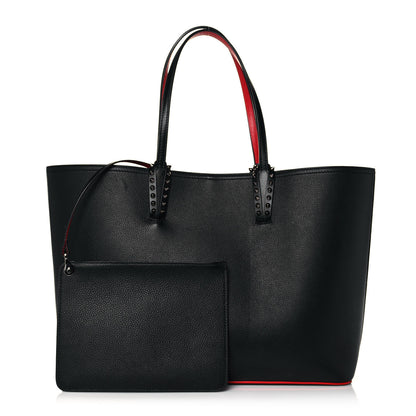 Christian Louboutin Calfskin Spikes East West Cabata Tote Black 3 of 15