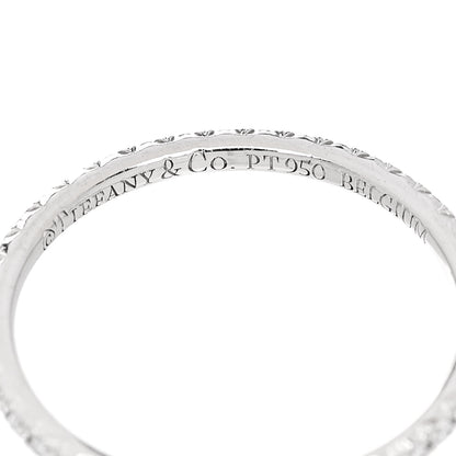 Tiffany Platinum Diamond Metro Band Ring 48 4.5 4 of 4