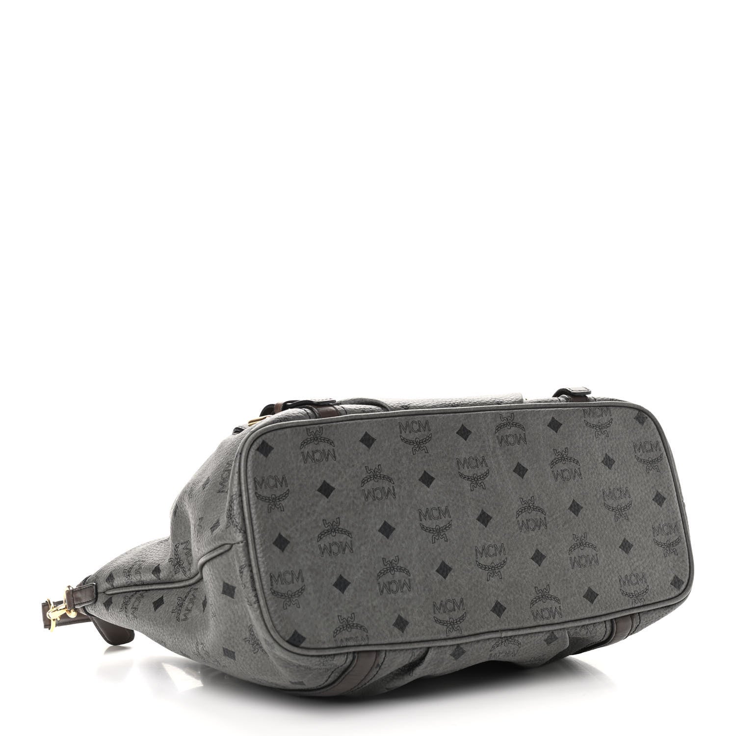 MCM Visetos Medium Essentials Shopper Tote Phantom Grey 4 of 13