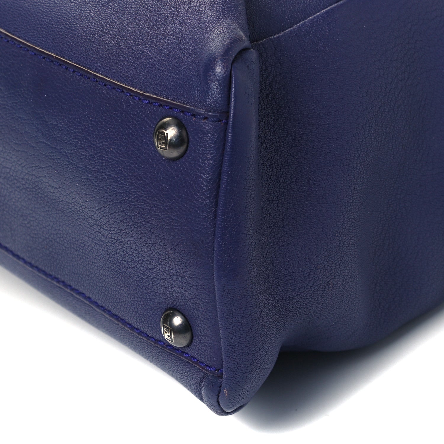 Fendi Goatskin Zucca Medium Peekaboo Iconic Satchel Purple 12 of 12