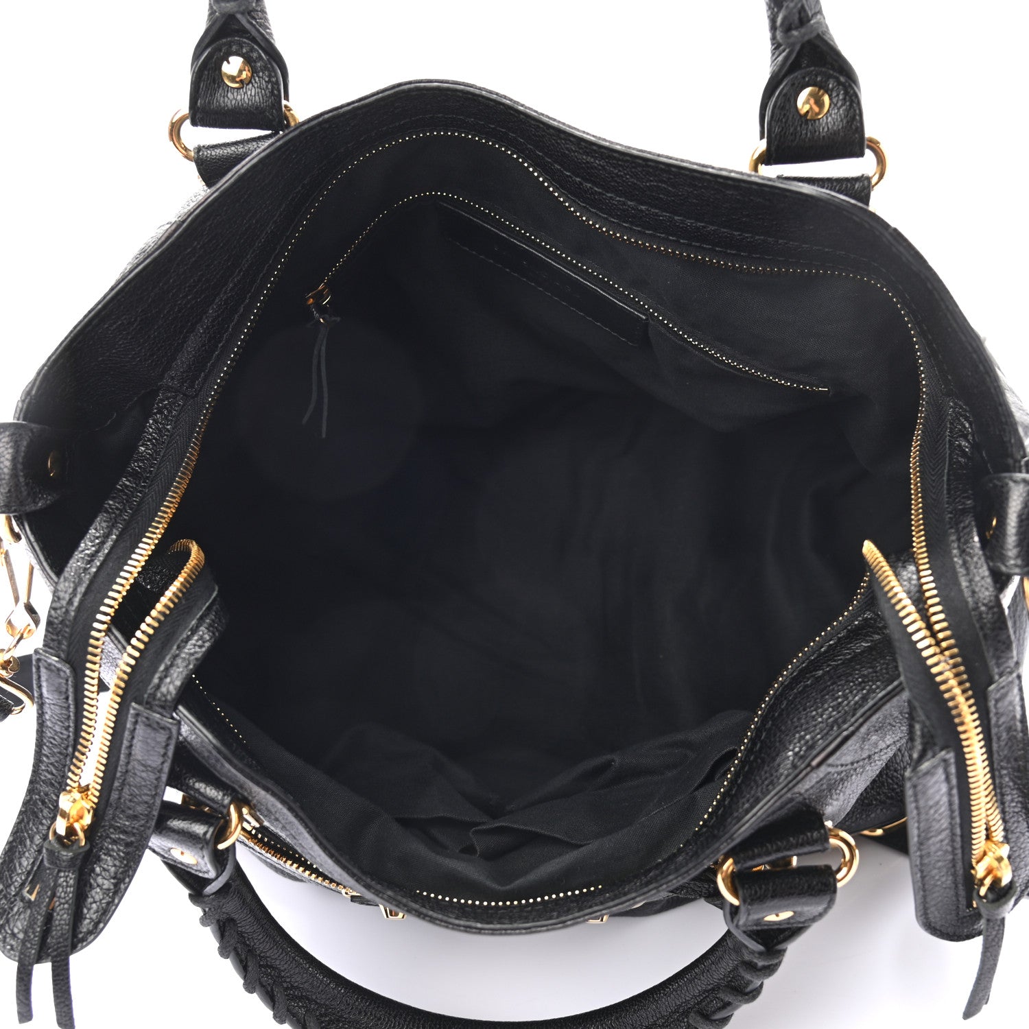Balenciaga Chevre Gold Metallic Edge Hardware Velo Black 4 of 8