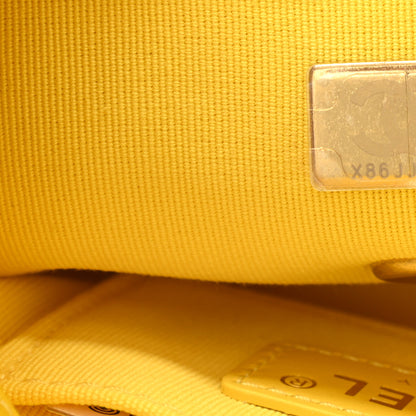 Chanel Lambskin Quilted Mini Lacquered Chain Flap Yellow 7 of 11