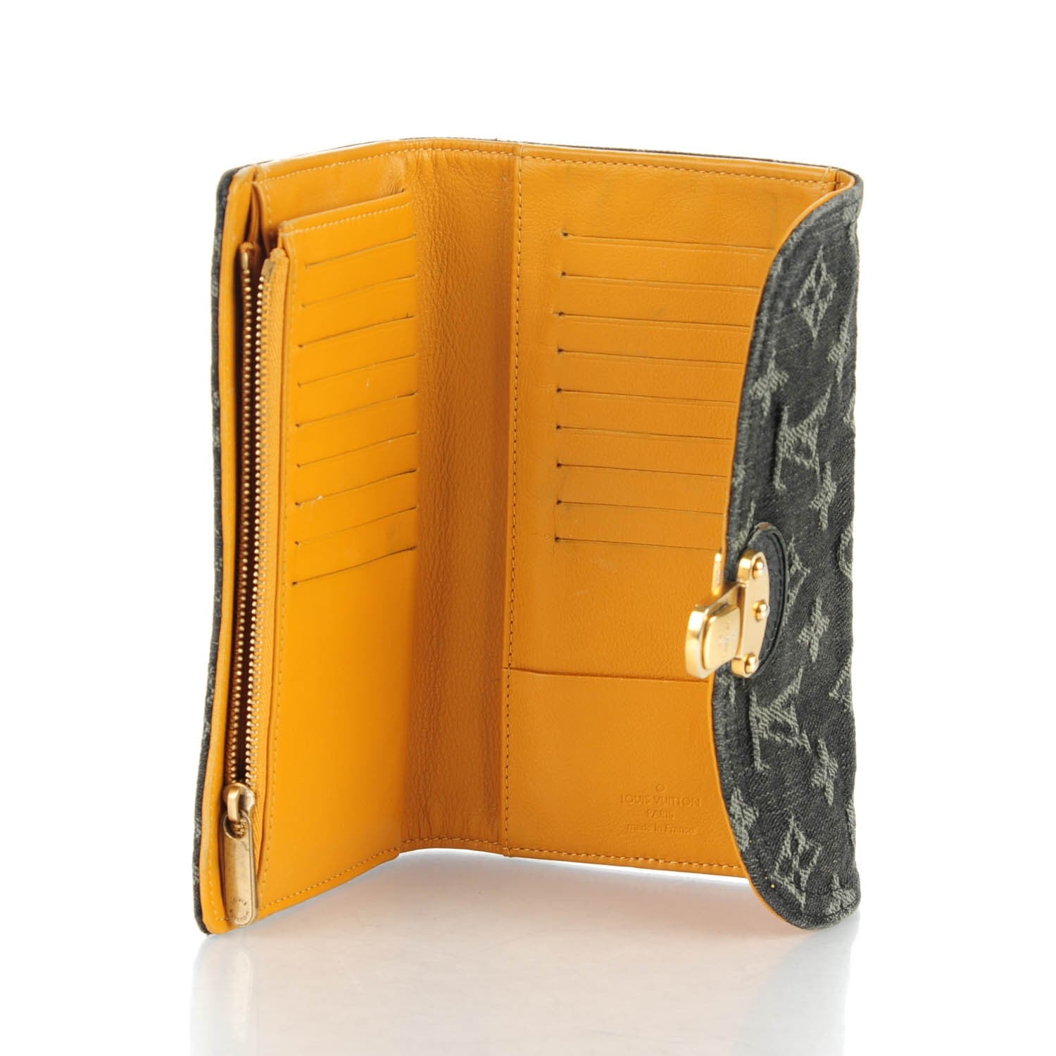 Louis Vuitton Denim Amelia Wallet Black 5 of 7