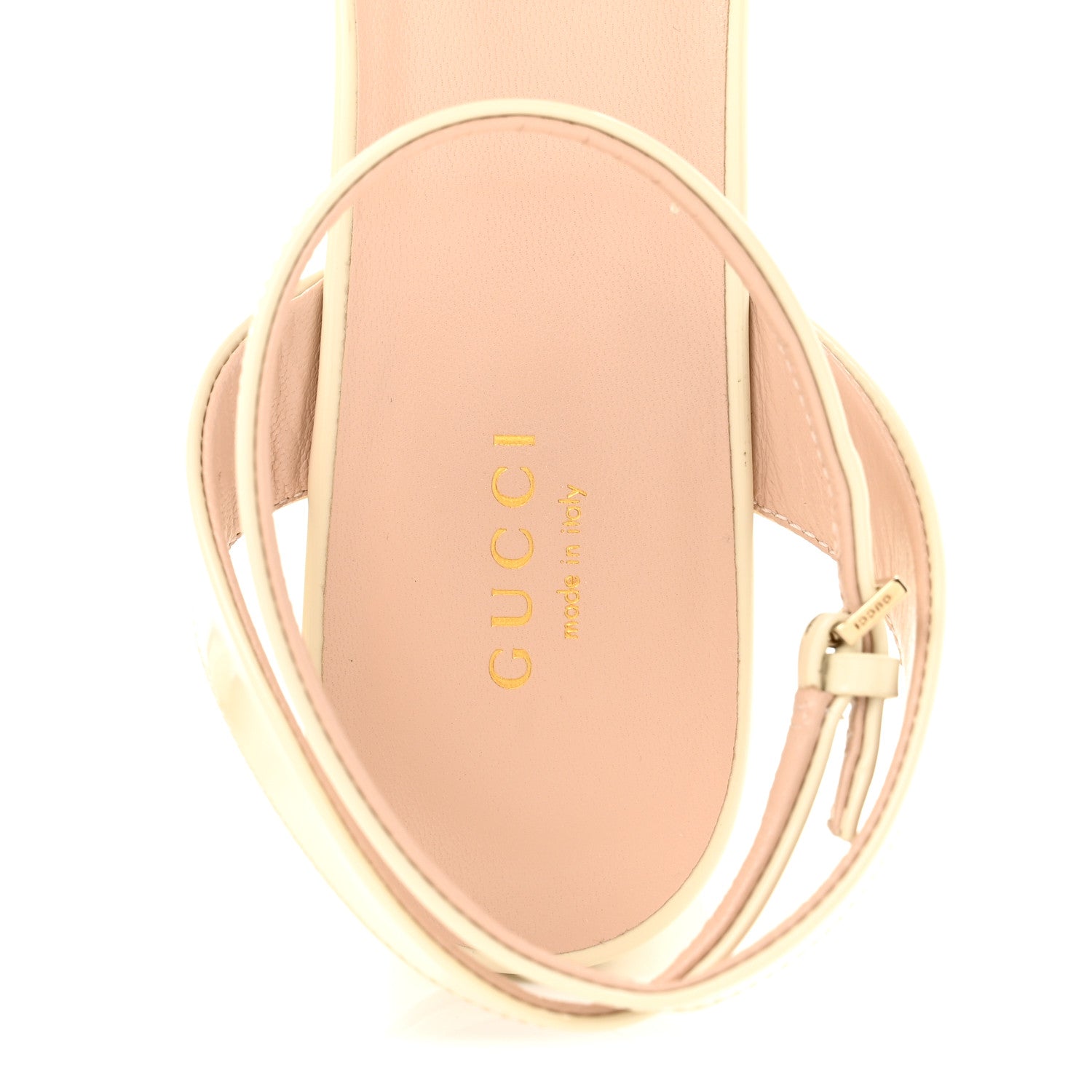 Gucci Superlight Calfskin Horsebit Platform Sandals  39.5 New Ivory 7 of 9