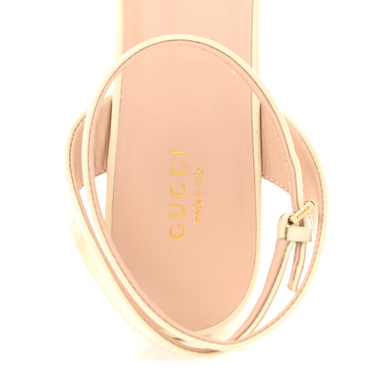 Gucci Superlight Calfskin Horsebit Platform Sandals  39.5 New Ivory 7 of 9