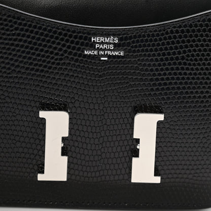 Hermes Lizard Constance Slim Wallet Black 7 of 8