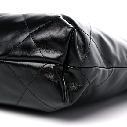 Chanel Shiny Calfskin Quilted Small Chanel 22 Black 9 of 9