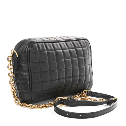 Saint Laurent Lambskin Carre Quilted Cassandre Mini Camera Bag Black 2 of 11