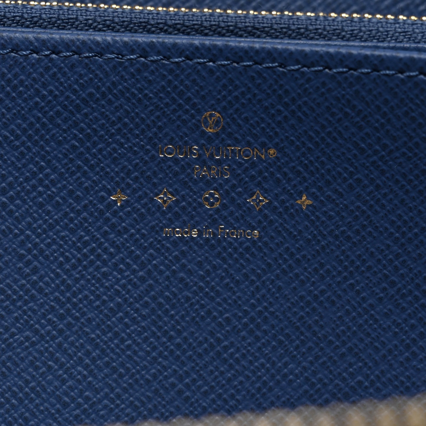 Monogram Denim Zippy Wallet NM Blue