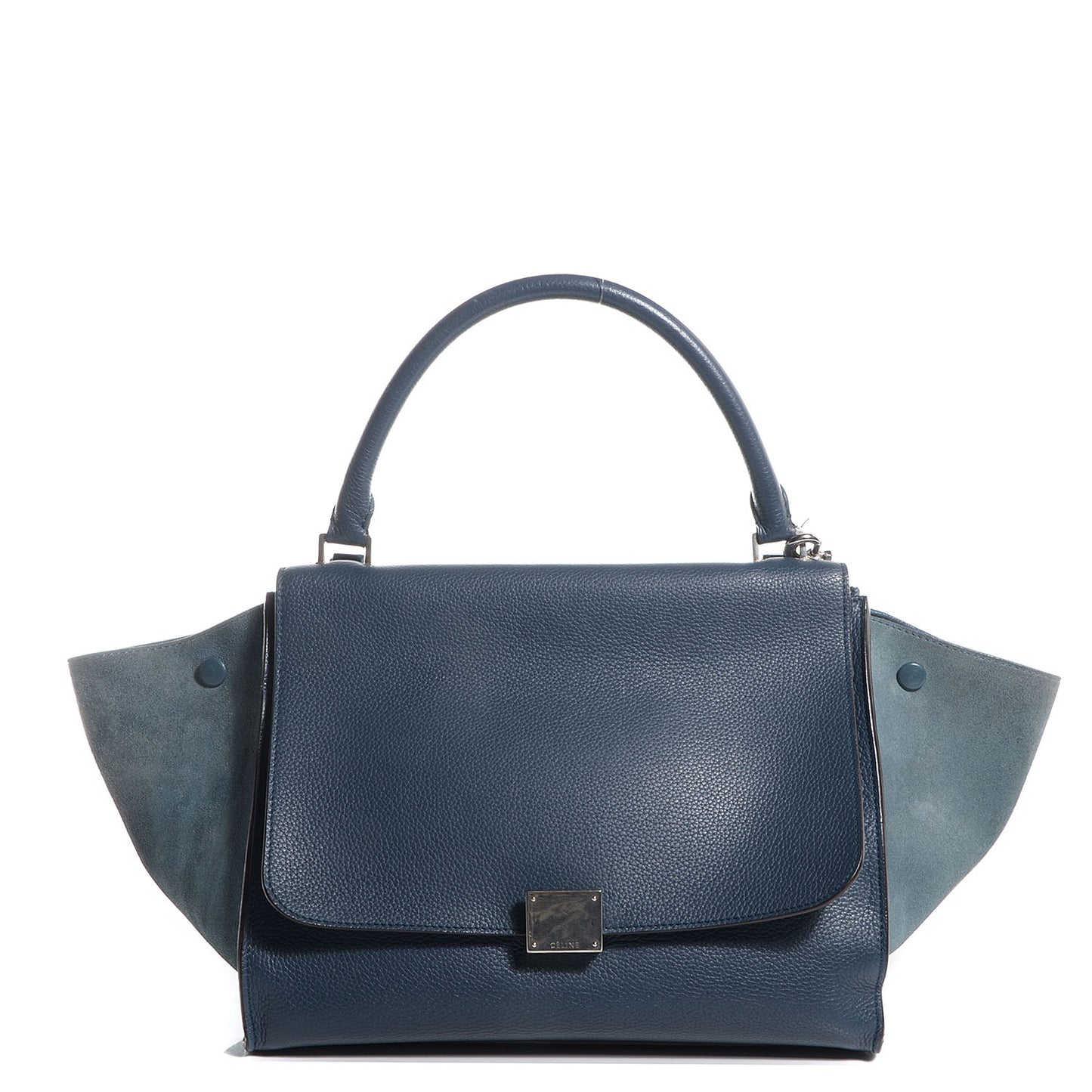 Drummed Calfskin Suede Medium Trapeze Orage