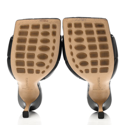 Bottega Veneta Nappa Quilted Rubber Lido Mule Sandals 38 Black 5 of 8