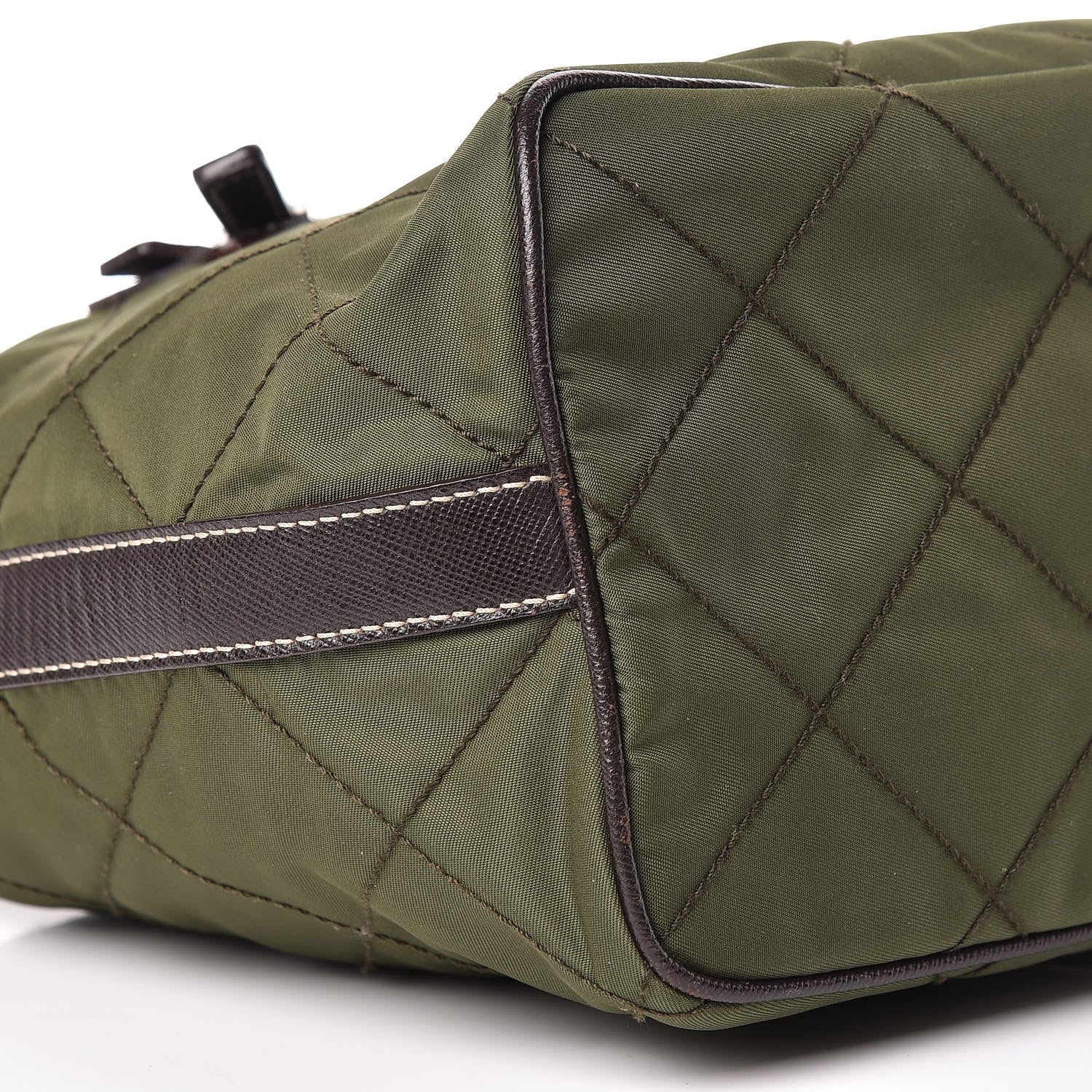 Prada Tessuto Nylon Impunturato Quilted Hobo Green 8 of 11