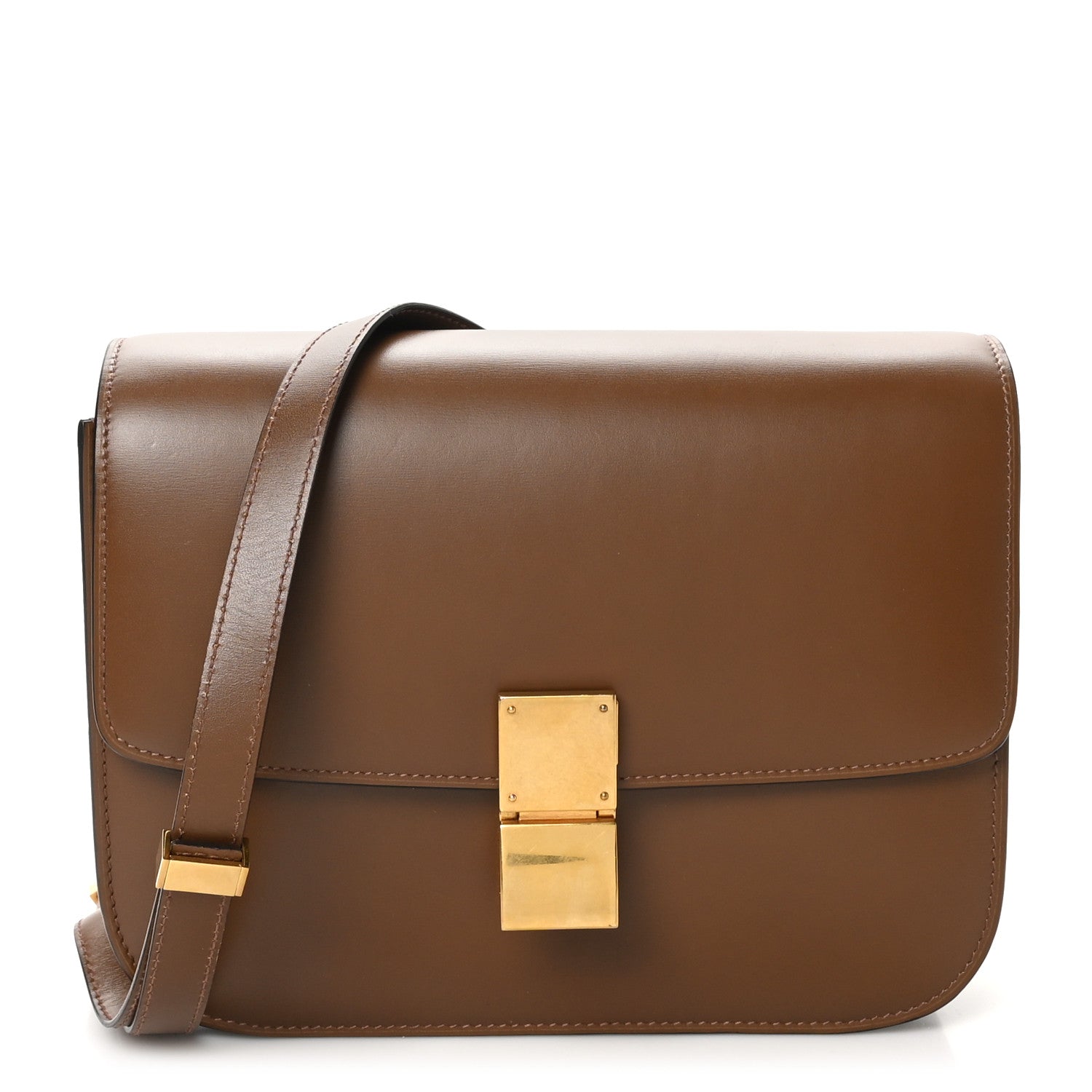 Celine Box Calfskin Medium Classic Box Flap Bag Camel 1 of 9