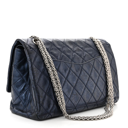 Chanel Metallic Aged Calfskin Quilted 2.55 Reissue 227 Flap Blue 3 of 10