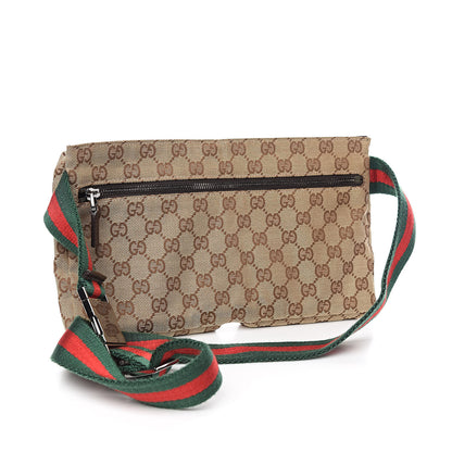 Gucci Monogram Web Belt Bag Dark Brown 3 of 9