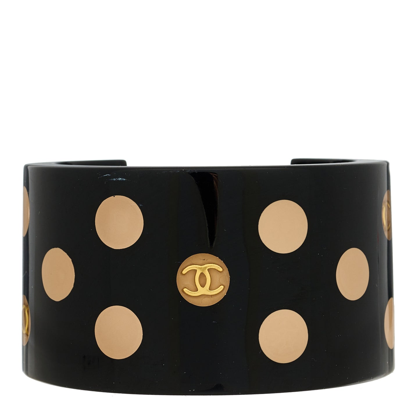 Resin Dotted CC Cuff Black Beige