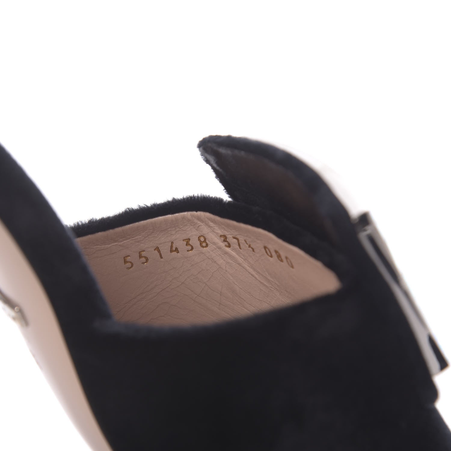 Gucci Velvet Crystal Square G Madelyn Mules 37.5 Black 8 of 10