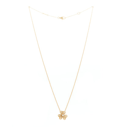 Van Cleef & Arpels 18K Yellow Gold Diamond Mini Frivole Pendant Pave Necklace 3 of 6