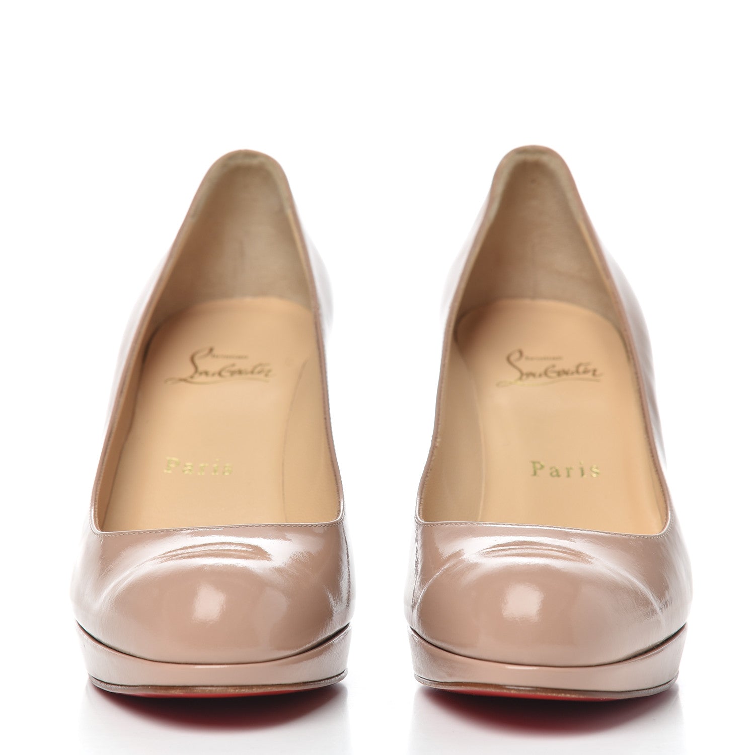 Christian Louboutin Patent Prorata 90 Pumps 37.5 Nude 2 of 10