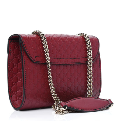Gucci Soft Microguccissima Mini Emily Chain Shoulder Bag Rosso 3 of 11
