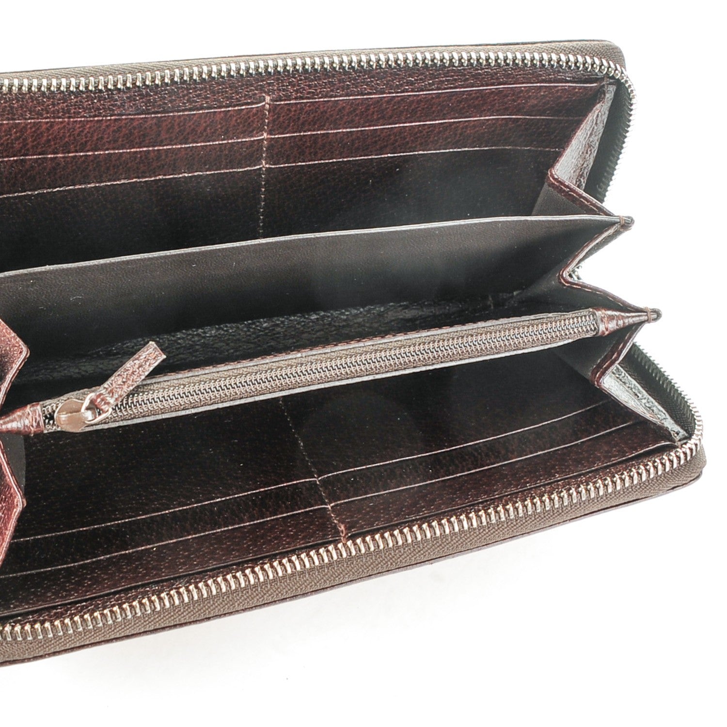 Gucci Monogram Metal Bar Zip Around Wallet Dark Brown 5 of 8