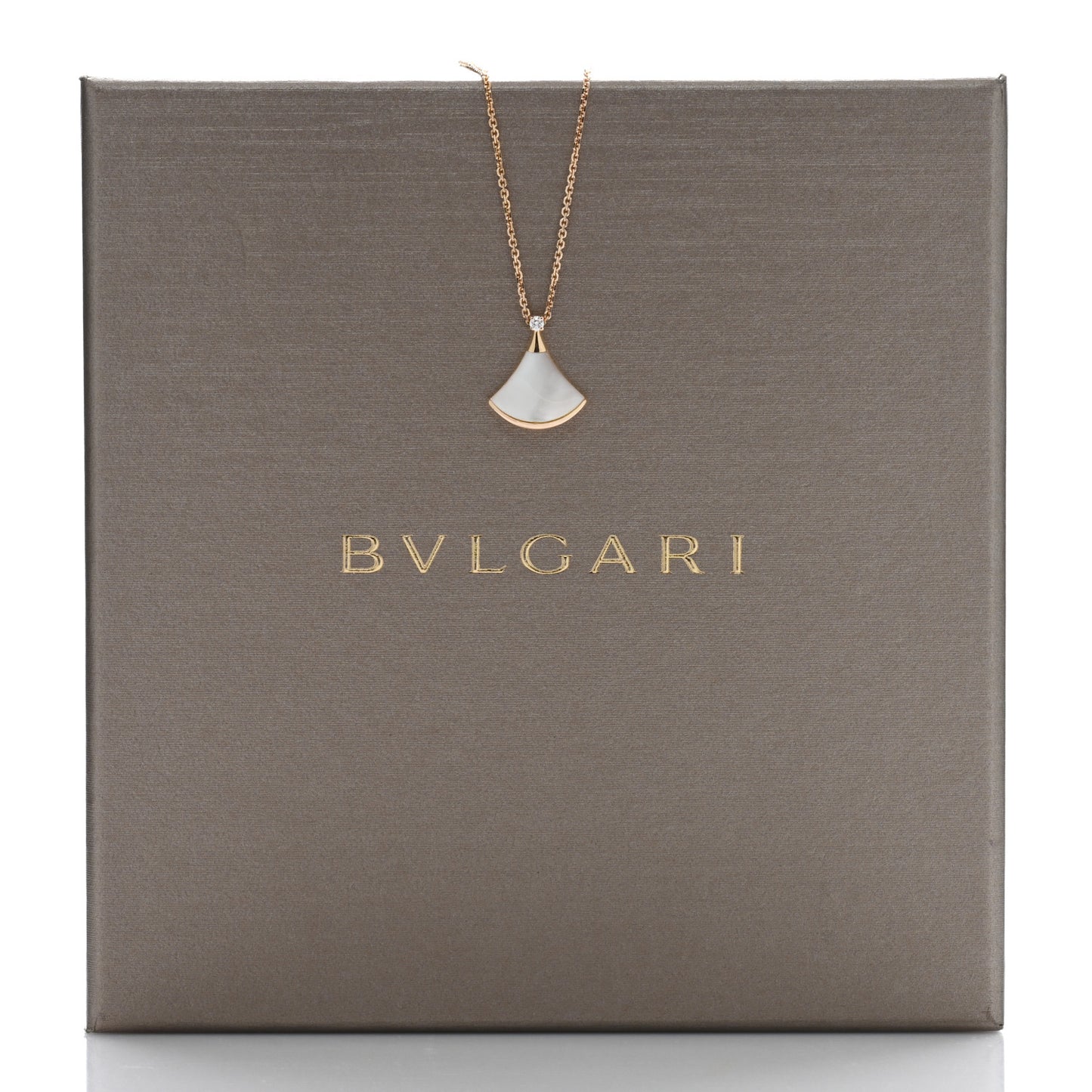 18K Rose Gold Diamond Mother of Pearl Small Divas' Dream Pendant Necklace