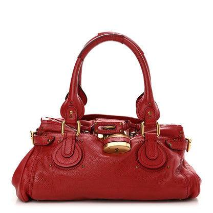 Chloe Calfskin Medium Paddington Satchel Red 1 of 11