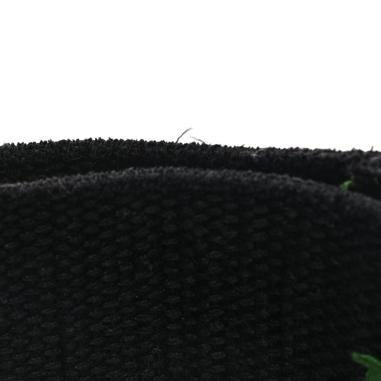 Canvas Embroidered Shoulder Strap Green